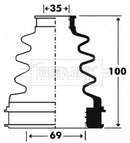 Borg & Beck Cv Joint Boot Kit Part No -BCB2903