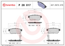 Brembo Brake Pad Set - P28017