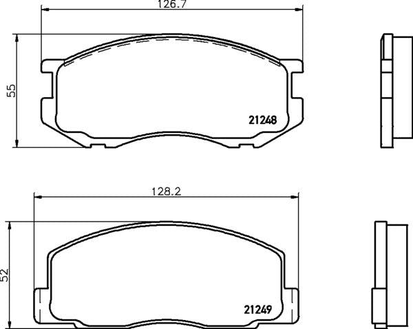 Mintex Brake Pad Set fits -Toyota MDB2602 (also fits other vehicles)
