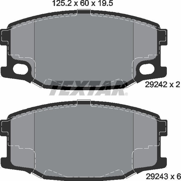 Textar Brake Pad Set - 2924201