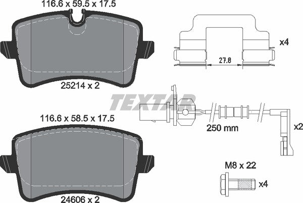 Textar Brake Pad Set - 2521404