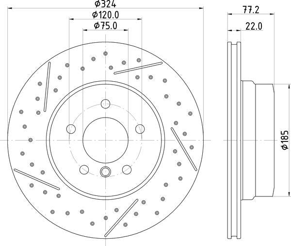 Mintex Brake Discs fits -BMW V258:4 MDC2842C (also fits other vehicles)