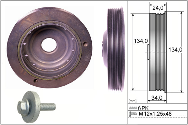 INA Belt Pulley Set Crankshaft Part No - 544009120