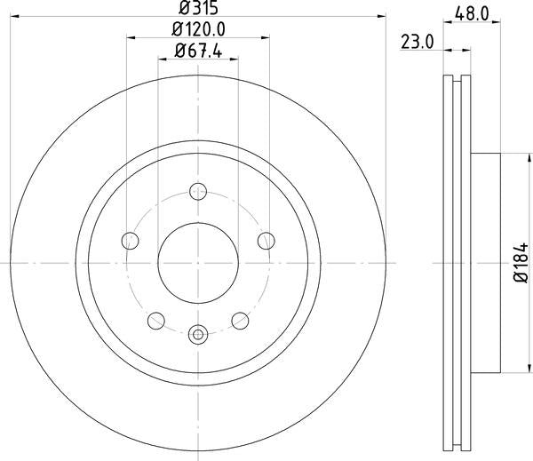 Mintex Brake Discs fits -Chevrolet Opel Saab Vauxhall V280:5 MDC2191 (also fits other vehicles)