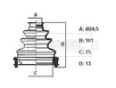 Borg & Beck Cv Joint Boot Kit Part No -BCB6425