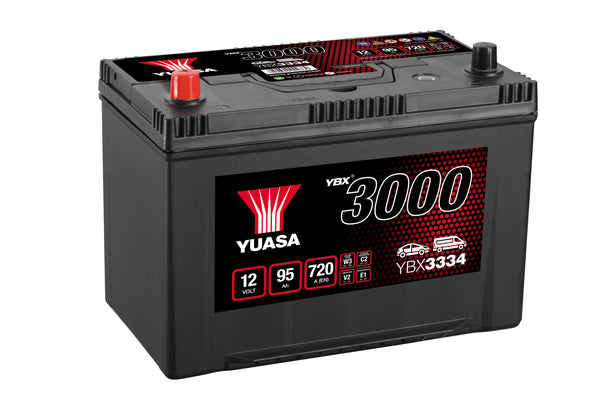Yuasa YBX3334 - 3334 SMF Car Battery - 4 Year Warranty