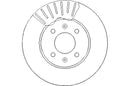 Disctech Brake Disc - Fits Hyundai, Land rover - ABD2517 - Front Axle