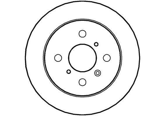 Disctech Brake Disc - Fits Daihatsu, Opel - ABD3540 - Rear Axle
