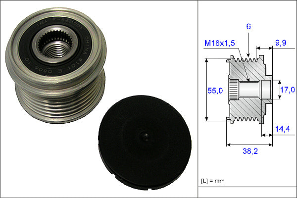 INA Alternator Freewheel Clutch - Part No - 535021610