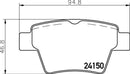 Mintex Brake Pad Set fits -Citroën Peugeot MDB2693 (also fits other vehicles)