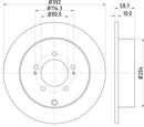 Mintex Brake Discs fits -Citroën Mitsubishi Peugeot V320:5 MDC2041 (also fits other vehicles)
