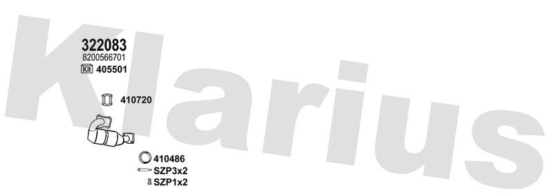 Klarius 322083 - Catalyst Type Approved Withpip  - Fits Nissan TIIDA 1.5dCi (C11,SC11)