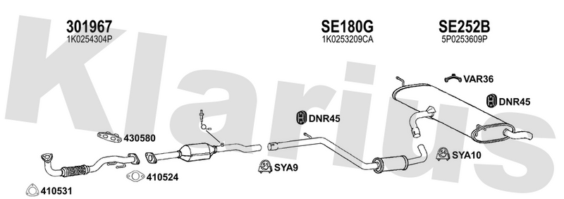 Klarius 301967 - Front Pipe For Cat  - Fits Seat Altea XL 1.4i