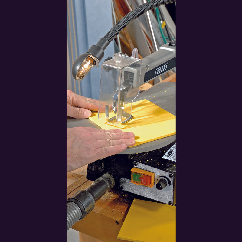 Variable Speed Scroll Saw with Flexible Drive Shaft and Worklight - 405mm - 90W