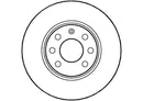 Disctech Brake Disc - Fits Honda, Opel - ABD2034 - Front Axle