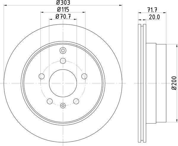Mintex Brake Discs fits -Chevrolet Opel Vauxhall V321:5 MDC2020 (also fits other vehicles)