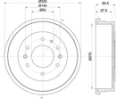 Mintex Brake Drum (Single) fits -Ford Mazda MBD314 (also fits other vehicles)