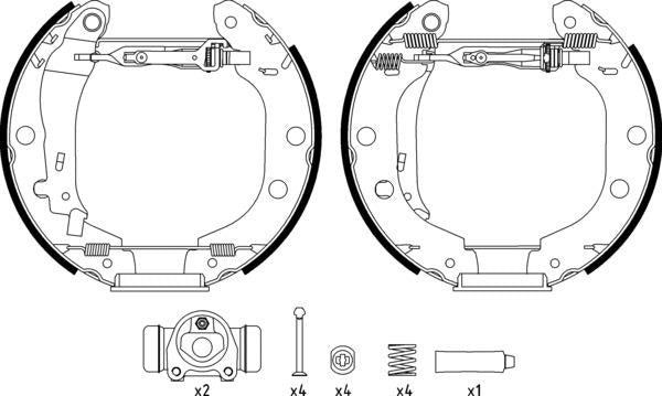 Mintex Brake Shoe Kits fits -Nissan Renault MSP206 (also fits other vehicles)