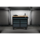 BUNKER Workbench Roller Tool Cabinet, 7 Drawer, 41", Grey