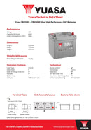 Yuasa YBX5005 - 5005 Silver High Performance SMF Car Battery - 5 Year Warranty