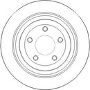 Disctech Brake Disc - Fits Ford usa - ABD4081 - Rear Axle