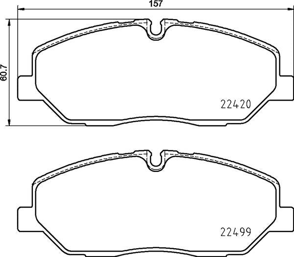 Mintex Brake Pad Set fits -Hyundai MDB3906 (also fits other vehicles)