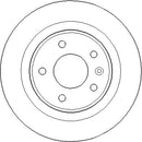 Disctech Brake Disc - Fits Honda, Opel - ABD3307 - Rear Axle
