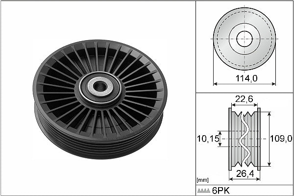 INA Deflection/Guide Pulley - V-Ribbed Belt - Part No - 532010810