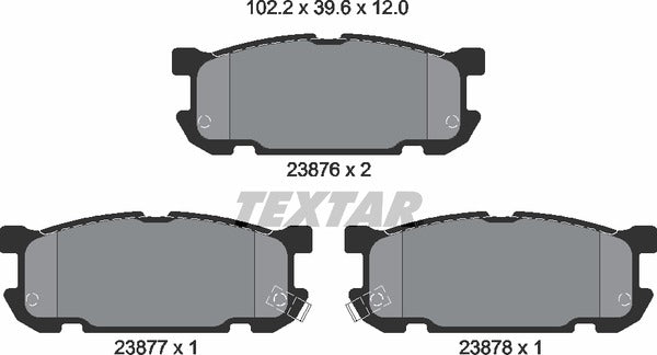 Textar Brake Pad Set - 2387601