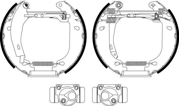 Mintex Brake Shoe Kits fits -Renault MSP075 (also fits other vehicles)
