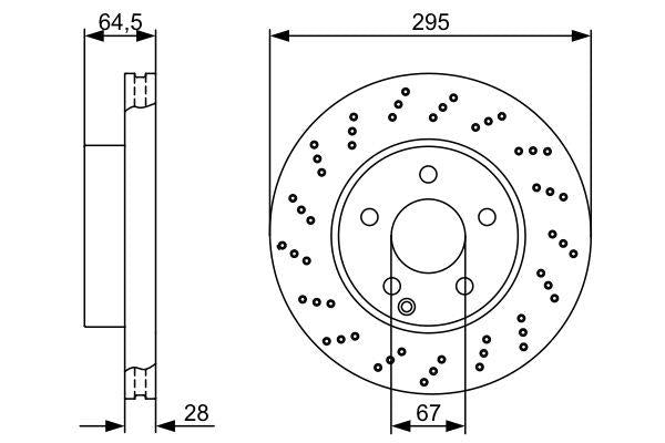Bosch Brake Disc Pair Part No - 0986479331