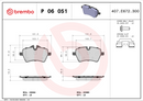 Brembo Brake Pad Set - P06051