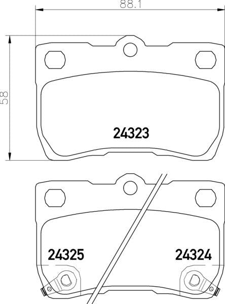 Lexus Toyota Brake Pad Set - Padtech PAD2728