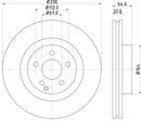 Mintex Brake Discs fits -MercedesBenz V348:5 MDC1788 (also fits other vehicles)