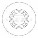 Borg & Beck Brake Disc Single Part No -BBD6090S