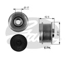 Gates DriveAlign Overrunning Alternator Pulley - OAP7043