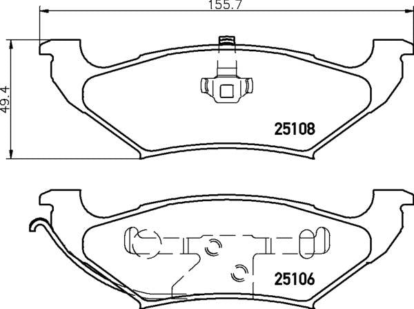 Mintex Brake Pad Set fits -Chrysler Dodge Plymouth MDB2333 (also fits other vehicles)