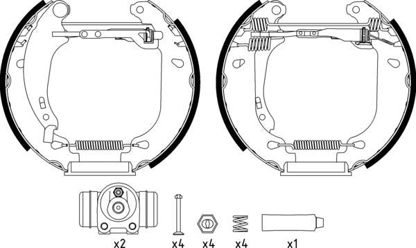 Mintex Brake Shoe Kits fits -Peugeot MSP176 (also fits other vehicles)