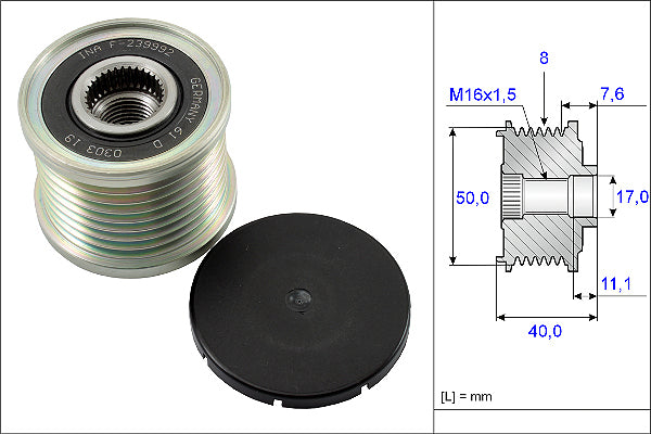 INA Alternator Freewheel Clutch - Part No - 535011910