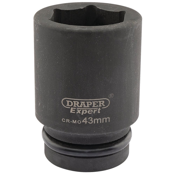 Expert HI-TORQ 6 Point Deep Impact Socket, 1" Sq Dr, 43mm
