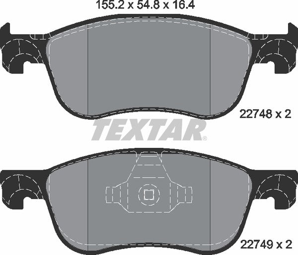 Textar Brake Pad Set - 2274801