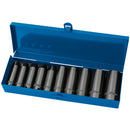1/2" Sq. Dr. Draper HI-TORQ Metric Deep Impact Socket Set (10 piece) - 38369