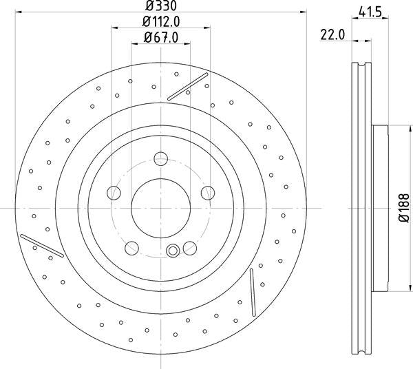 Mintex Brake Discs fits -MercedesBenz Brake Disc V300:5 MDC2793C (also fits other vehicles)