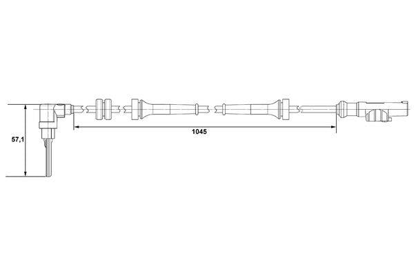 Bosch Wheel Speed Sensor Part No - 0265007610