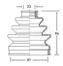 Borg & Beck Cv Joint Boot Kit Part No -BCB2178