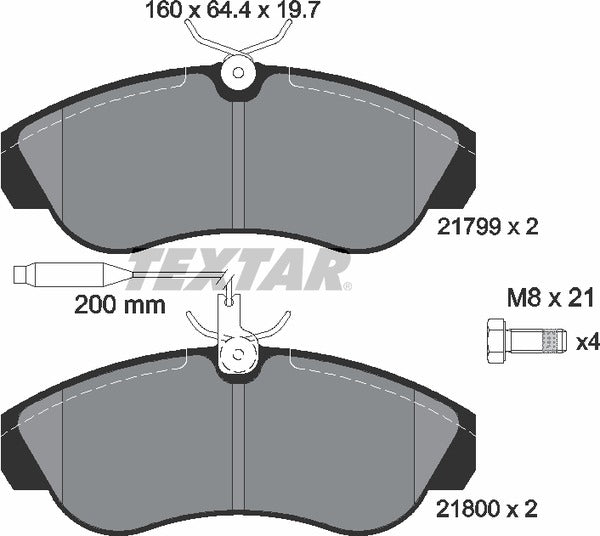 Textar Brake Pad Set - 2179901