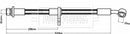 Borg & Beck Brake Hose Part No -BBH8163