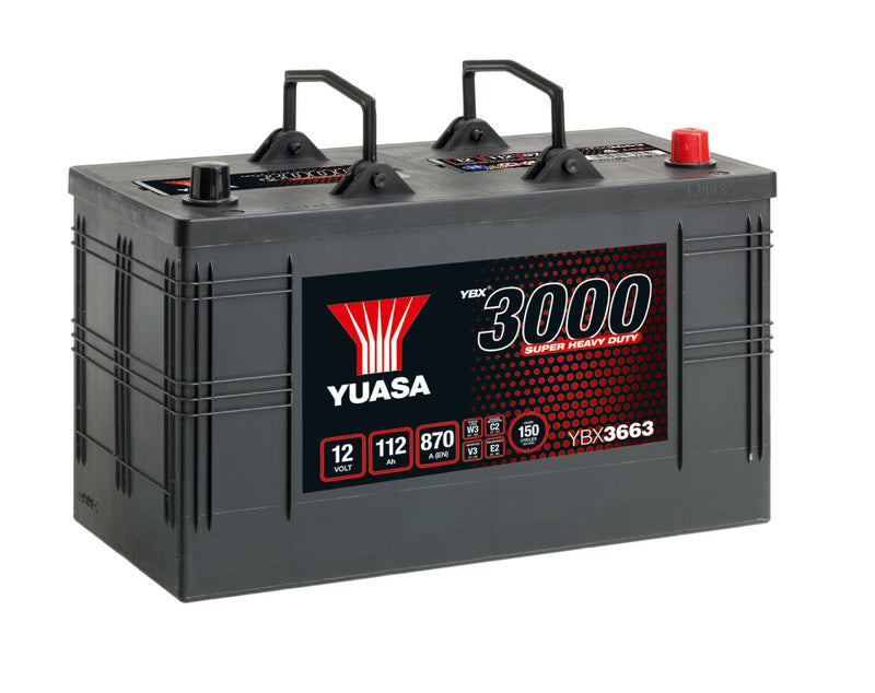 Yuasa YBX3663 - 3663 3000 Series Super Heavy Duty Commercial Battery - 4 Year Warranty