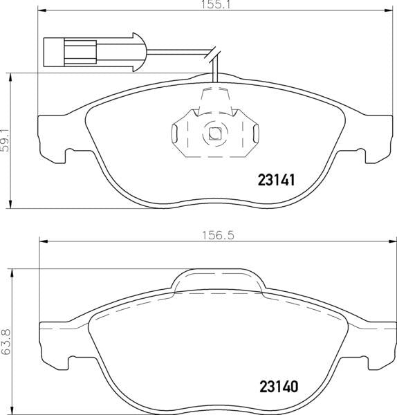Mintex Brake Pad Set fits -Alfa Romeo MDB1934 (also fits other vehicles)