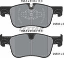 Citroën Opel Peugeot Vauxhall, Brake Pad Set - Textar 2583601